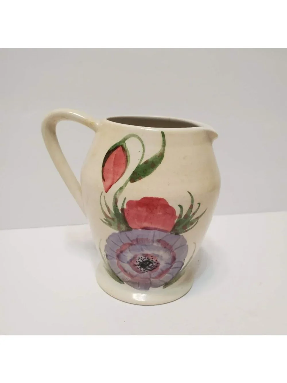 Vintage Milk Jug, 1930s E Radford England Pottery, Hand Painted Ceramic Creamer